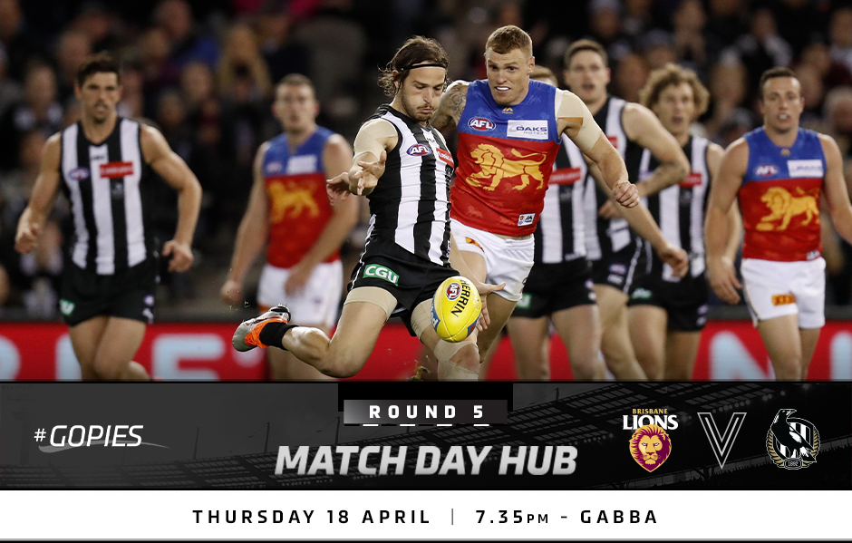 R5HUBHEADER_R5.png The Brisbane Lions are expecting a sellout crowd at the Gabba on Thursday night - Collingwood Magpies